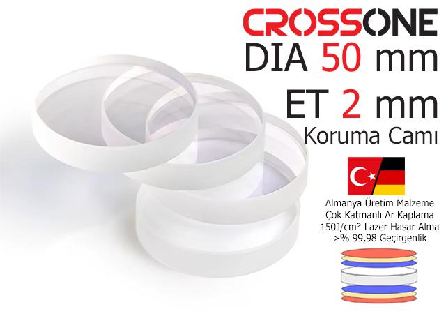 DIA50 mm ET2 mm 50x2 Koruma Camı